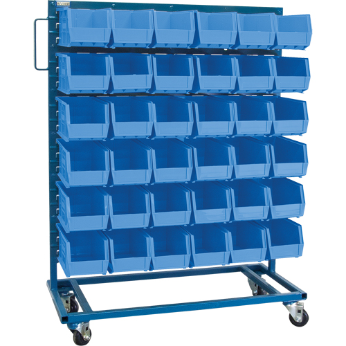 Support mobile pour bacs &agrave; un c&ocirc;t&eacute;, &agrave; un c&ocirc;t&eacute;, 36 bacs, 36" la x 16" p x 46-1/2" h Les Distributions ICE