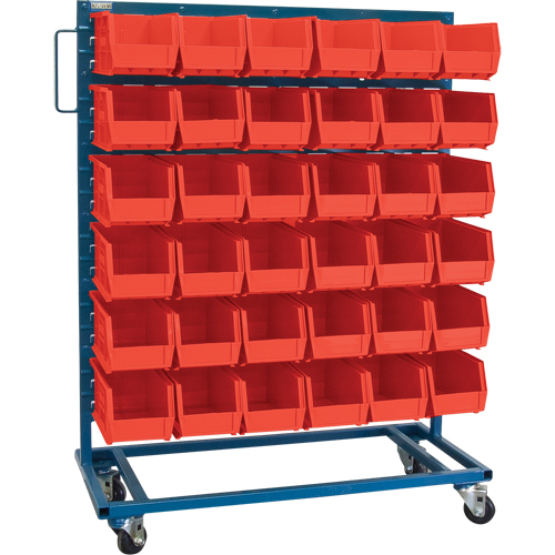 Support mobile pour bacs &agrave; un c&ocirc;t&eacute;, &agrave; un c&ocirc;t&eacute;, 36 bacs, 36" la x 16" p x 46-1/2" h Les Distributions ICE