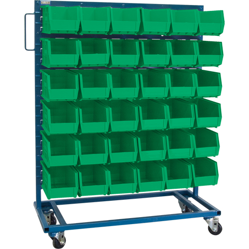 Support mobile pour bacs &agrave; un c&ocirc;t&eacute;, &agrave; un c&ocirc;t&eacute;, 36 bacs, 36" la x 16" p x 46-1/2" h Les Distributions ICE