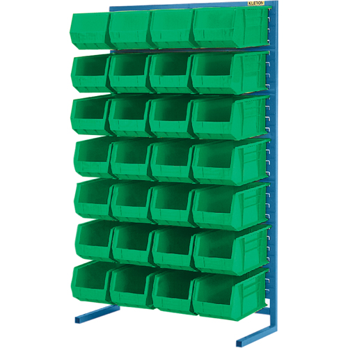 Support stationnaire pour bacs &agrave; un c&ocirc;t&eacute;, 36" la x 12" p x 61" h, 28 bacs Les Distributions ICE