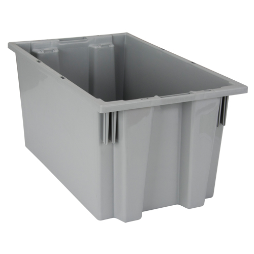 Contenants Stack & Nest, 9" x 18" x 11", Gris Les Distributions ICE