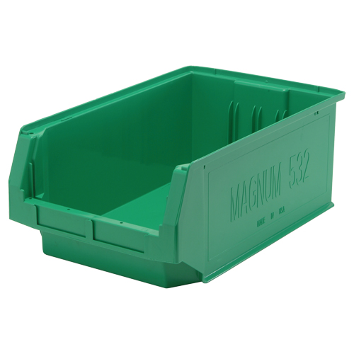 Contenants g&eacute;ants empilables, 12,375" la x 19,75" p x 7,875" h, Vert Les Distributions ICE