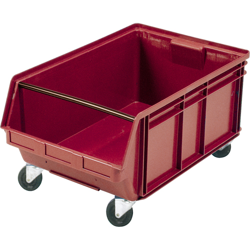 Mobile Giant Stacking Bin, 11-7/8" H x 18-3/8" W x 29" D, 150 lbs. Capacity, Red Les Distributions ICE