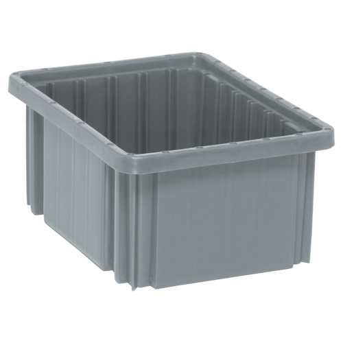 Divider Box&reg; Containers, Plastic, 10.9" W x 8.3" D x 5" H, Grey Les Distributions ICE