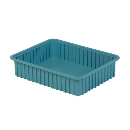 Contenants Divider Box, Poly&eacute;thyl&egrave;ne, 22,4" la x 17,4" p x 5" h, Bleu p&acirc;le Les Distributions ICE