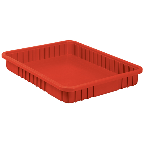 Contenants Divider Box, Plastique, 22,5" la x 17,5" p x 3" h, Rouge Les Distributions ICE