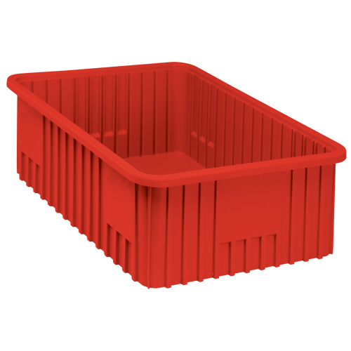 Contenants Divider Box, Plastique, 22,5" la x 17,5" p x 8" h, Rouge Les Distributions ICE