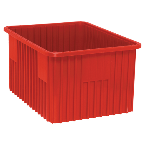 Divider Box&reg; Containers, Plastic, 22.5" W x 17.5" D x 12" H, Red Les Distributions ICE
