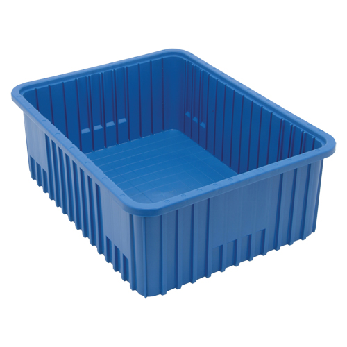 Divider Box&reg; Containers, Plastic, 22.5" W x 17.5" D x 8" H, Blue Les Distributions ICE