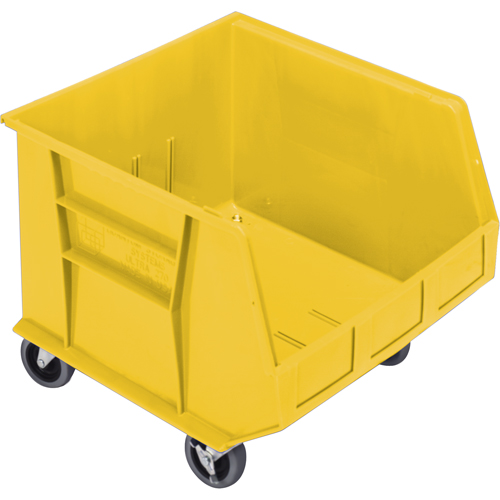 Mobile Bin, 14" H x 16-1/2" W x 18" D, 75 lbs. Capacity, Yellow Les Distributions ICE