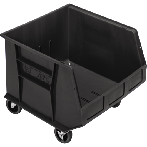 Bac mobile, 14" ha x 16-1/2" la x 18" p, Capacit&eacute; de 75 lb, Noir Les Distributions ICE
