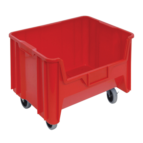 Bac g&eacute;ant mobile empilable, 12-7/16" ha x 19-7/8" la x 15-1/4" p, Capacit&eacute; de 250 lb, Rouge Les Distributions ICE