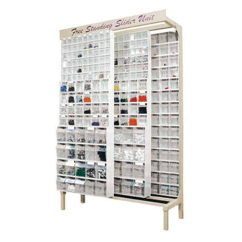 Free-Standing Tip-Out Bins Slider System, 48" W x 18" D x 77" H, 112 Drawers Les Distributions ICE