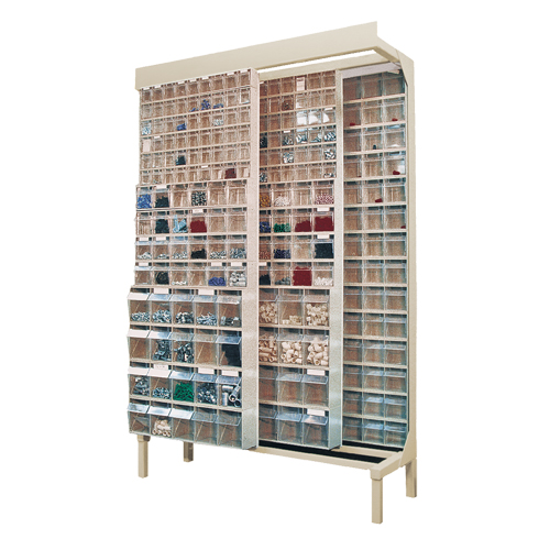 Free-Standing Tip-Out Bins Slider System, 48" W x 18" D x 77" H, 336 Drawers Les Distributions ICE