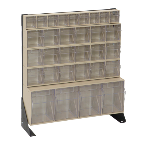 Tip-Out Bins Stand, 23-5/8" W x 8" D x 28" H, 31 Drawers Les Distributions ICE