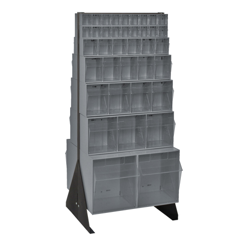 Tip-Out Bins Stand, 23-5/8" W x 16" D x 52" H, 76 Drawers Les Distributions ICE