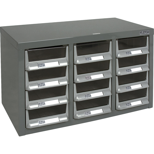 Casiers pour pi&egrave;ces KPC-100 , Acier galvanis&eacute;, 12 tiroirs, 23" x 11-2/5" x 13-4/5", Gris Les Distributions ICE