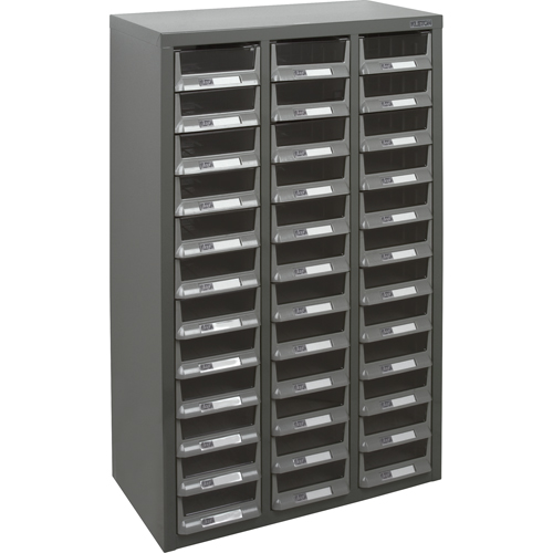 Casiers pour pi&egrave;ces KPC-100 , Acier galvanis&eacute;, 36 tiroirs, 23" x 11-2/5" x 36-9/10", Gris Les Distributions ICE