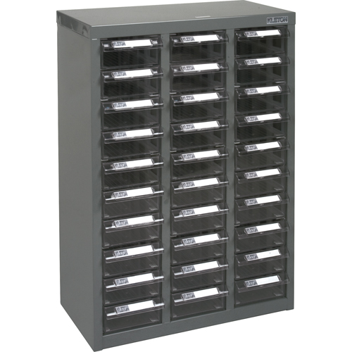 Casiers pour pi&egrave;ces KPC-700, Acier galvanis&eacute;, 30 tiroirs, 17-1/2" x 8-7/10" x 25-3/10", Gris Les Distributions ICE