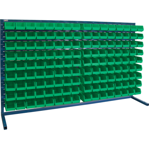 Rayonnage &agrave; persienne avec bacs, 144 bacs, 72" la x 15" p x 40" h Les Distributions ICE
