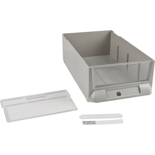 Tiroir de rechange pour armoires de pi&egrave;ces KPC-200, Plastique, 5-3/8" la x 9-13/16" p, 3-3/10" h, Gris Les Distributions ICE