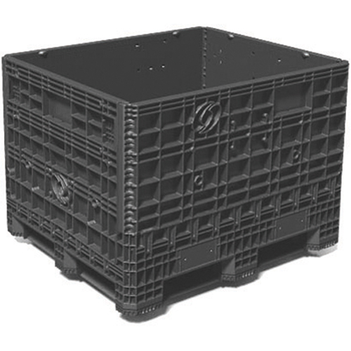 Conteneurs repliables &agrave; usage moyen Bulkpak, 48" lo x 40" la x 34" h, Noir Les Distributions ICE