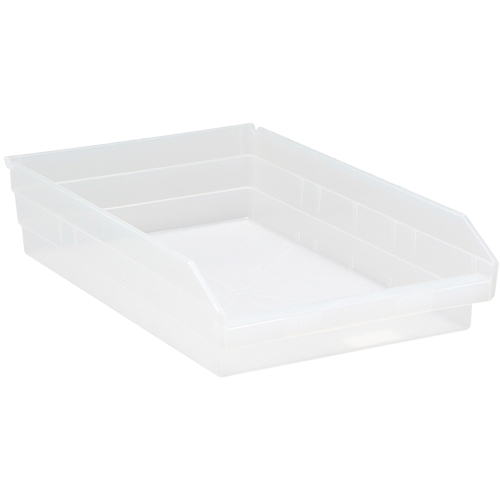 Bacs de rangement pour tablettes, 11-1/8" la x 4" H x 17-7/8" p, Transparent, Capacit&eacute; 40 lb Les Distributions ICE