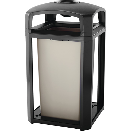 Cendrier et corbeille pour d&eacute;chets de s&eacute;rie classique de s&eacute;rie Landmark, Plastique, Capacit&eacute; 50 gal. US, Hauteur 46-1/2" Les Distributions ICE