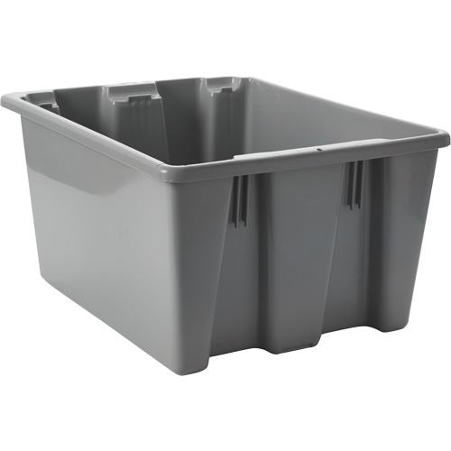 Caisse-palette empilable et emboîtable, 10" x 15,5" x 19,5", Gris Les Distributions ICE