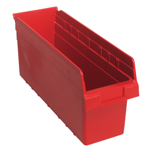 Bacs pour &eacute;tag&egrave;re Store-Max, 6-5/8" la x 8" H x 17-7/8" p, Rouge, Capacit&eacute; 56 lb Les Distributions ICE
