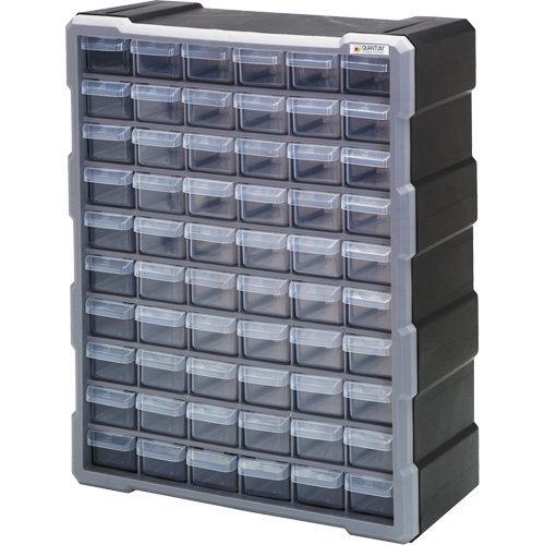 Armoire &agrave; tiroir, Plastique, 60 tiroirs, 15" x 6-1/4" x 18-3/4", Noir Les Distributions ICE