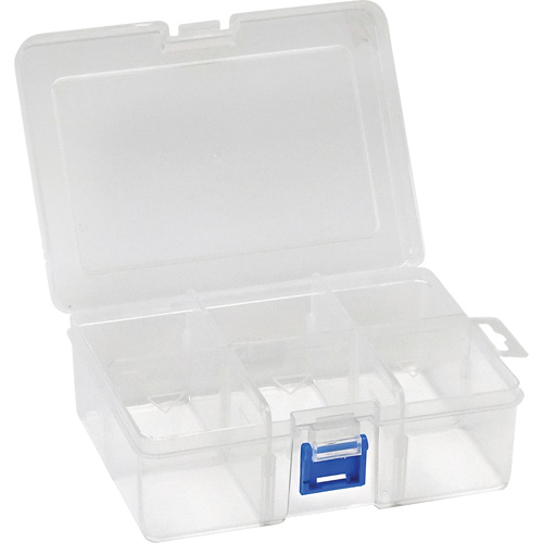Boîte &agrave; compartiments en plastique, 4,75" la x 6,75" p x 2,25" h, 6 compartiments Les Distributions ICE