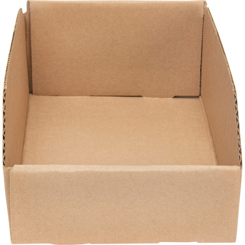 Deep Corrugated Parts Bins, 7-5/8" W x 11-5/16" D x 4-1/2" H, Beige Les Distributions ICE