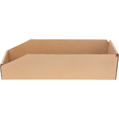 Deep Corrugated Parts Bins, 5-3/4" W x 17-1/4" D x 4-1/2" H, Beige Les Distributions ICE