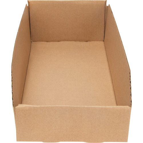 Deep Corrugated Parts Bins, 7-3/4" W x 17-1/4" D x 4-1/2" H, Beige Les Distributions ICE