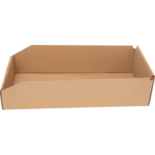 Deep Corrugated Parts Bins, 7-3/4" W x 17-1/4" D x 4-1/2" H, Beige Les Distributions ICE