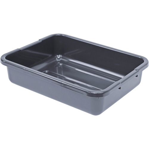 All-Purpose Ribbed-Bottom Storage Tub, 5" H x 15" D x 21" L, Plastic, Grey Les Distributions ICE
