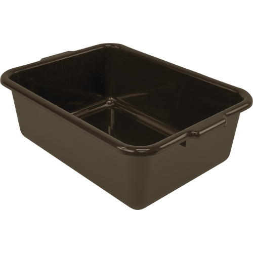 All-Purpose Flat-Bottom Storage Tub, 7" H x 15" D x 21" L, Plastic, Brown Les Distributions ICE