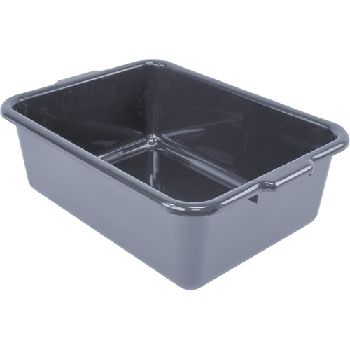 All-Purpose Flat-Bottom Storage Tub, 7" H x 15" D x 21" L, Plastic, Grey Les Distributions ICE