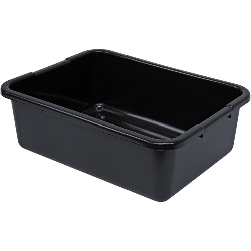 Bac d'entreposage tout usage &agrave; fond rainur&eacute;, 7" ha x 15" p x 21" lo, Plastique, Noir Les Distributions ICE