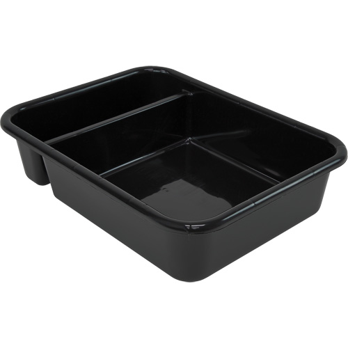 All-Purpose Compartmentalized Storage Tub, 7" H x 15" D x 20" L, Plastic, Black Les Distributions ICE