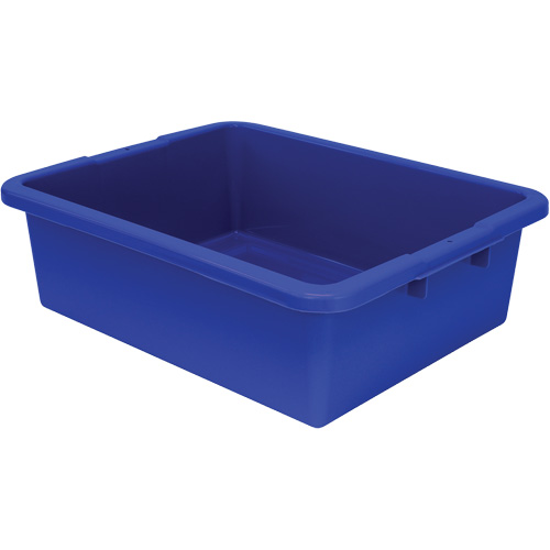 Bac d'entreposage tout usage &agrave; fond rainur&eacute;, 7" ha x 17" p x 22" lo, Plastique, Bleu Les Distributions ICE