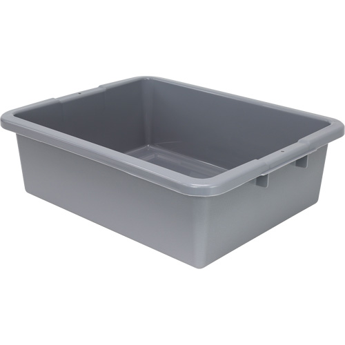 All-Purpose Ribbed-Bottom Storage Tub, 7" H x 17" D x 22" L, Plastic, Grey Les Distributions ICE