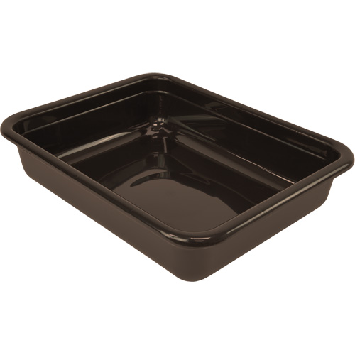 All-Purpose Flat-Bottom Storage Tub, 5" H x 15" D x 20" L, Plastic, Brown Les Distributions ICE