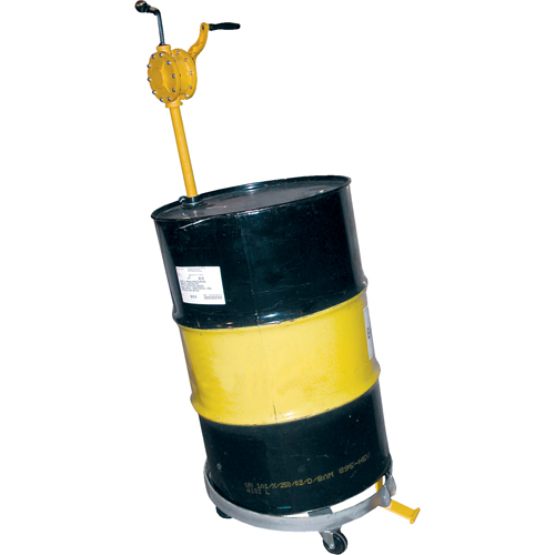 Chariots &agrave; inclinaison pour baril, Acier, Capacit&eacute;e 900 lb, Diam&egrave;tre 23-1/2", Roue en Caoutchouc rigide Les Distributions ICE