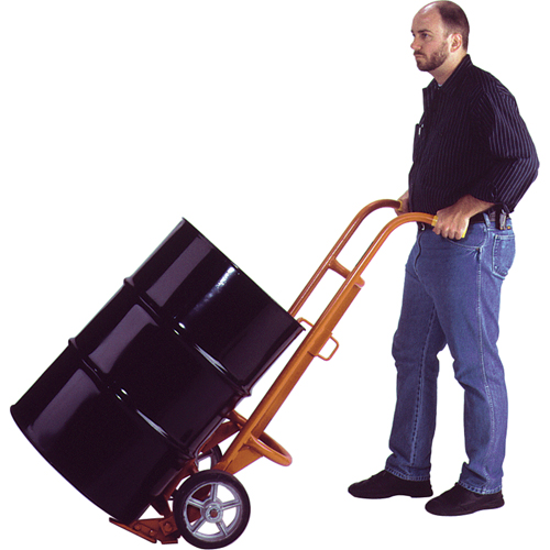 Chariots ergonomiques pour baril, Fabriqu&eacute; en Acier, 55 - 85 gal. US (45 - 70 gal. imp.) Les Distributions ICE