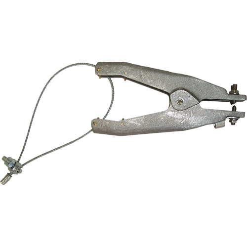 Prise de masse statique (s&eacute;rie GAT), Corps en Aluminium coul&eacute;, Pointe style cuvette en Acier inoxydable, 3 pointes Configuration, 1-1/4" Ouverture max. Les Distributions ICE