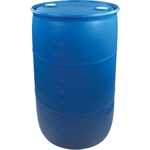 Barils en poly&eacute;thyl&egrave;ne, 55 gal. US (45 gal. imp.), Dessus ferm&eacute;, Bleu Les Distributions ICE