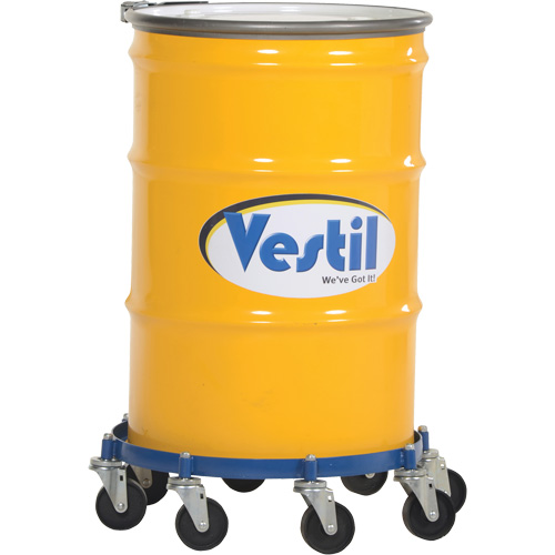 Octagon Drum Dolly, Steel, 2000 lbs. Capacity, 27-1/16" Diameter, Cast Iron Casters Les Distributions ICE