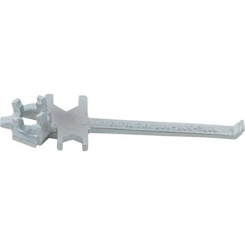 Cl&eacute; pour bouchon-&eacute;crou sp&eacute;cialis&eacute;e &agrave; un seul c&ocirc;t&eacute;, Ouverture de 1-1/2", Poign&eacute;e 7-1/2", Acier moul&eacute; au zinc Les Distributions ICE